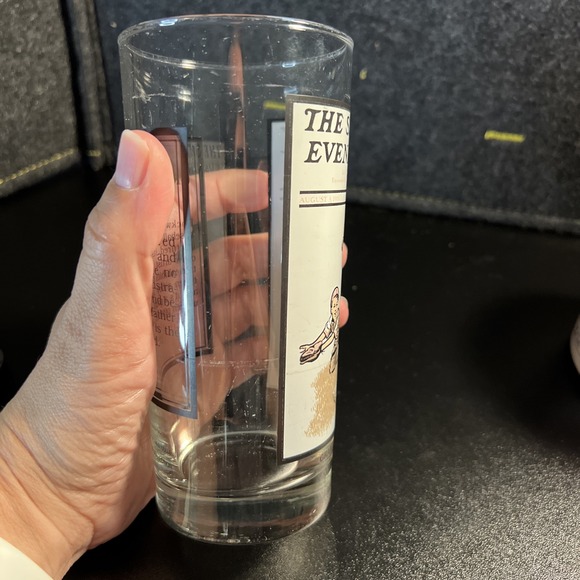 Rare 1987 Norman Rockwell Saturday Evening Post Glass Gramps At The Plate Arby's - Picture 6 of 6